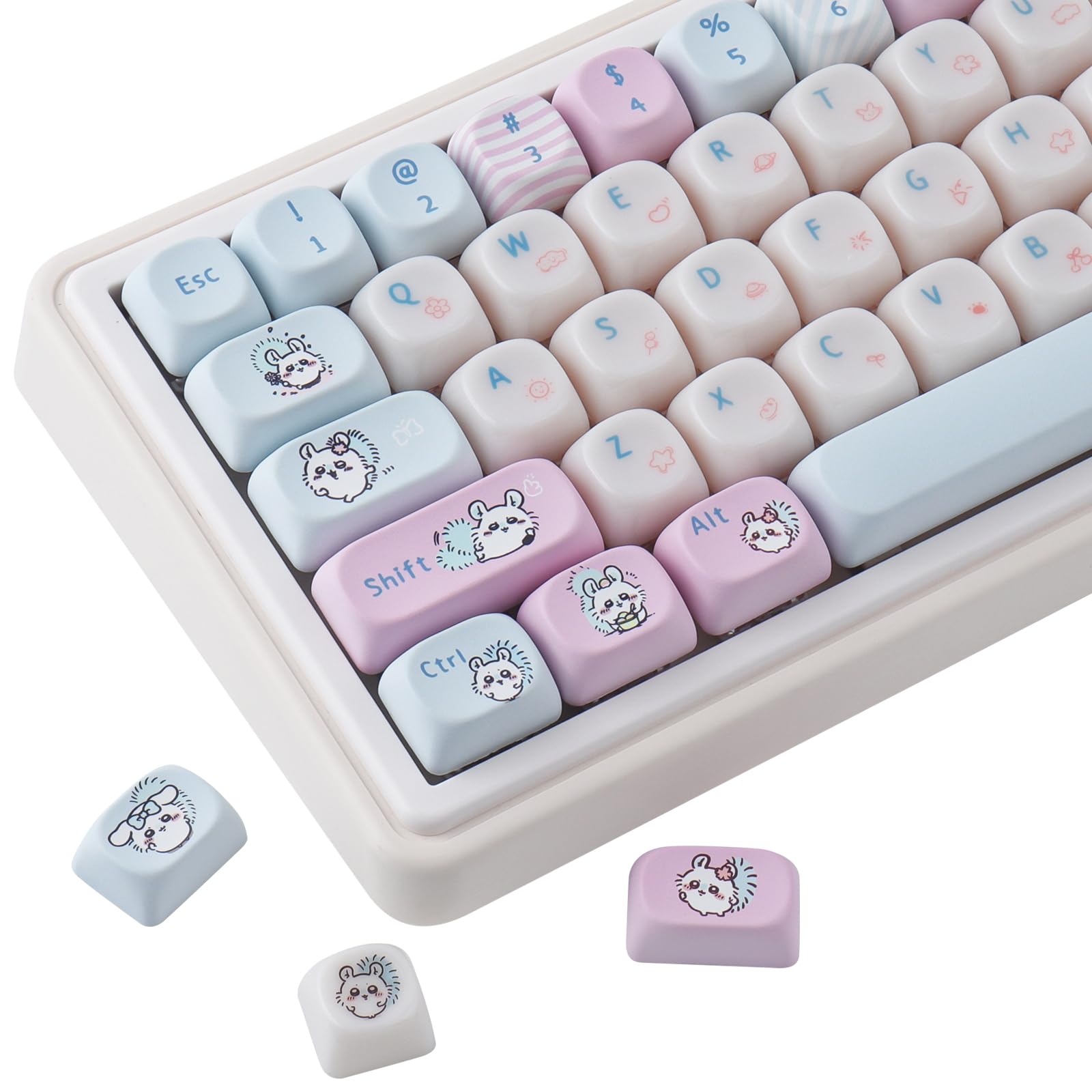 Amazon.com: PBT&Ceramic Keycaps, Cute Chiikawa Keycap Set, Jelly